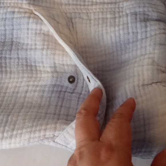 🍂 Universal Thread Cloud Bomber Jacket Light Blue & White Tie Dye  Size M - Picture 9 of 15